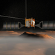 A mock-up of the European Space Agency’s Mars Express orbiter.